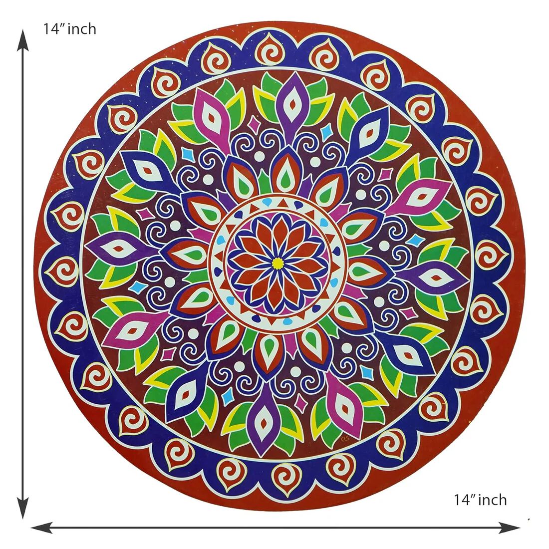 { 5pcs } Multicolor Rangoli Floor Stickers Diwali Rangoli Stickers PVC Vinyl Wall Sticker