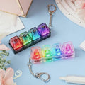 4-Key Keyboard Clicks Toy Keycap Tester with LED Lights Keyboard Clicks for Stress Relief and Focusing