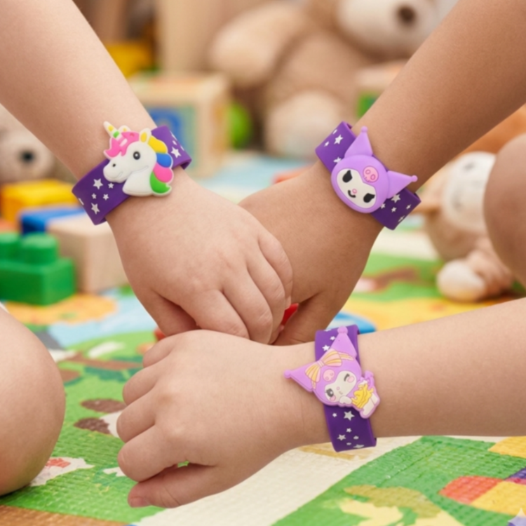 {Pack of 12} Kuromi Slap Bracelets Silicone Slap Bands for kids