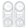 Geometric Ruler – Transparent Multi-Angle Measuring Tool