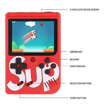 kids ROAR Video Game with Mario, Super Mario Contra, Other 400 Games with Battery