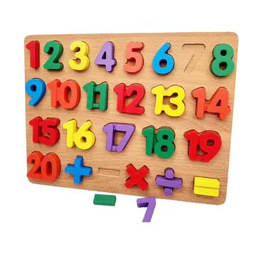 Number and Shape Puzzles and Geometric Wooden Foam Educational Toys