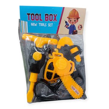 Kids Tool Box Play Set, Yellow and Black