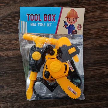Kids Tool Box Play Set, Yellow and Black