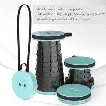 Portable Folding Telescoping Stool,Retractable Stool for Camping