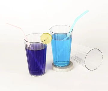 {6PCS }Propel Line Design Plastic Water Glass Perfect for Home