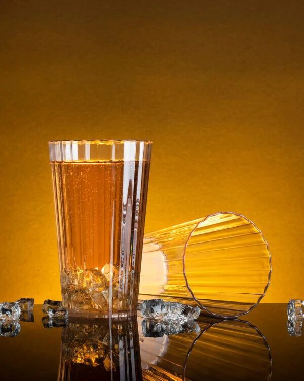 {6PCS }Propel Line Design Plastic Water Glass Perfect for Home