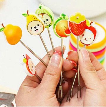 Cartoon Shape Fruit Fork Set for Kids