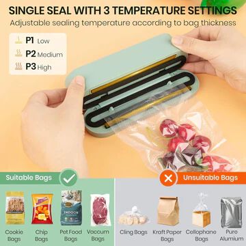 3-in-1 Cordless Portable Packaging Machine (Vacuum Sealer Machine)