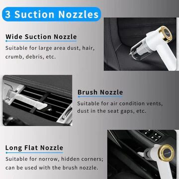 Handheld Vacuum Cordless, 9000Pa Strong Suction, 90°Foldable Mini