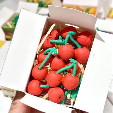 1 Box 6 pcs Mini Cute Fruit Eraser {Random Design }