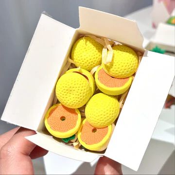 1 Box 6 pcs Mini Cute Fruit Eraser {Random Design }