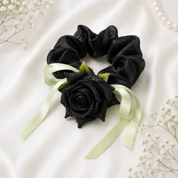Rose pink colour Hair Tulip flower Scrunchie/Rubber band