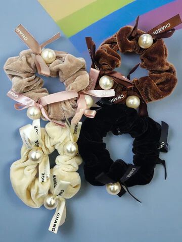 Korean velvet cute scrunchies