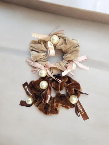 Korean velvet cute scrunchies
