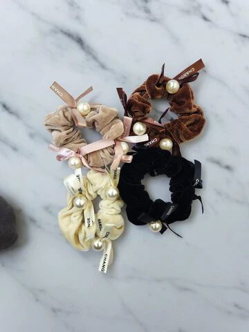 Korean velvet cute scrunchies