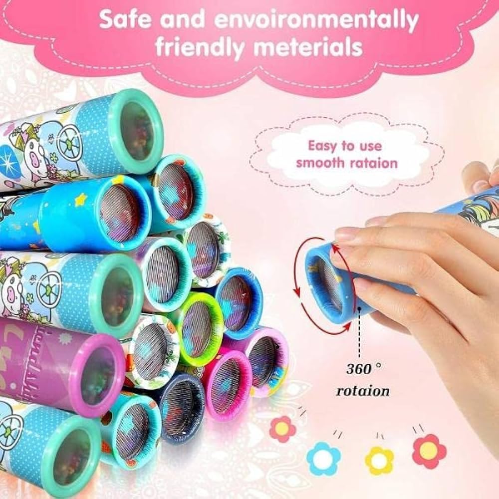 Magic Kaleidoscopes Toy for Kids Adults 3D Mirror Lens Kaleidoscope Party Favors Stretchable & Rotated Long Classic Kaleidoscope