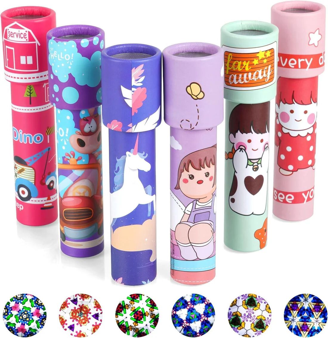 Magic Kaleidoscopes Toy for Kids Adults 3D Mirror Lens Kaleidoscope Party Favors Stretchable & Rotated Long Classic Kaleidoscope