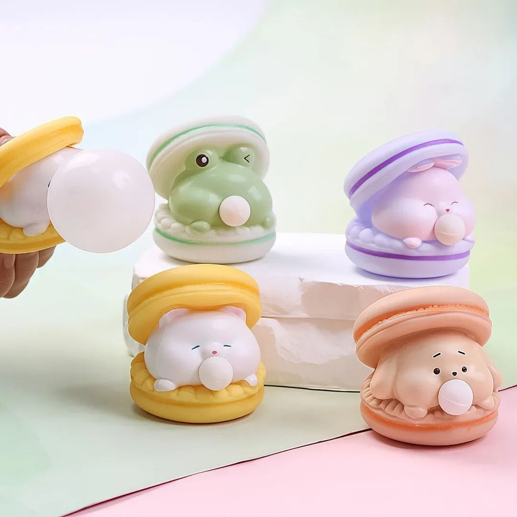 Creative Animal Bubble Burger Squishy Toy – Stress Relief & Fun Pinch Toy {Random Color}