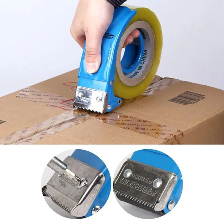 Tape Dispenser for Packing Packages Lightweight Ergonomic Industrial Heavy Duty Tape Cutter