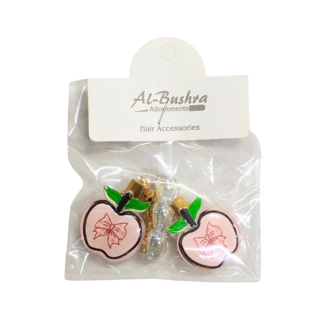 Apple Hair Clips with 1 heart clip Accessories for Girls Women Gift