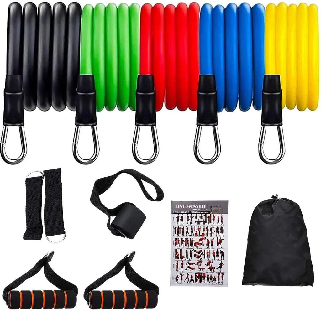 Exercise Rubber Fitness Bands Set