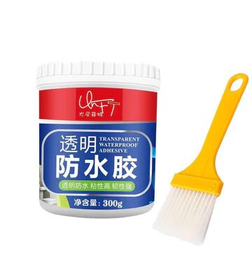Waterproof Adhesive Glue, 300gm, with Brush, Transparent, for Roof Leakage, Crack Seal, Water Leakage Solution