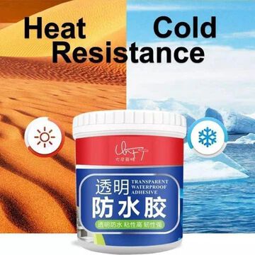 Waterproof Adhesive Glue, 300gm, with Brush, Transparent, for Roof Leakage, Crack Seal, Water Leakage Solution