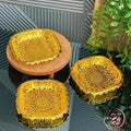 Plastic Decorative Golden Thali {Pack of 3}