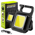 Rechargeable LED Keychain Light, USB Charging, Black