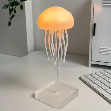 Jellyfish LED Lamp with Dancing Legs,RGB Gradient Bedside Lamp with Voice Control