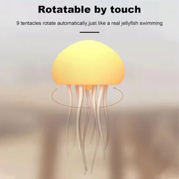 Jellyfish LED Lamp with Dancing Legs,RGB Gradient Bedside Lamp with Voice Control