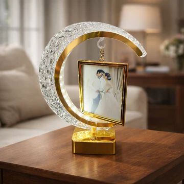 LED Crystal Moon LAMP Photo Frame for Anniversary, BIRTHADY and Special Occasions