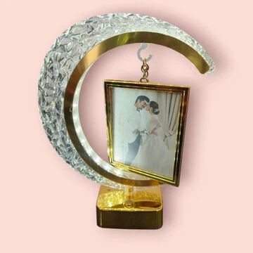 LED Crystal Moon LAMP Photo Frame for Anniversary, BIRTHADY and Special Occasions