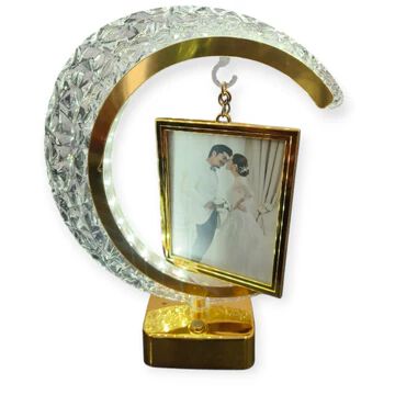 LED Crystal Moon LAMP Photo Frame for Anniversary, BIRTHADY and Special Occasions