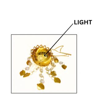 Decorative Crystal Warm Led Light jhumar Ceiling for Diwali, Wedding, Regular Indoor Outdoor