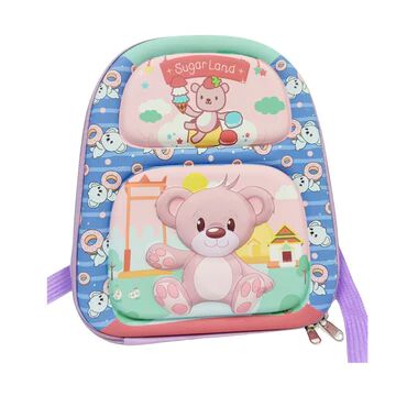 Kids 3D Cartoon Backpack - Waterproof, 3 Compartments, Bottle Holder