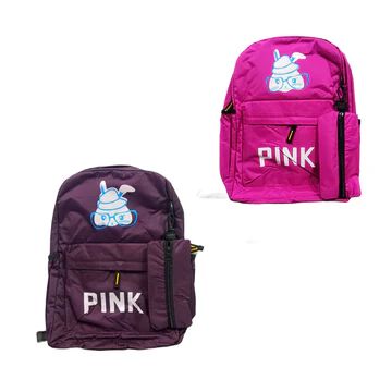 Cute Attractive It's Mine Printed Style Backpack with pouch College Office bag for Girls and Boys {2 Compartment} Size=40*28*15