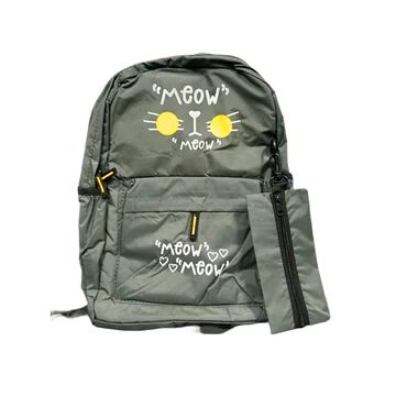 Cute Attractive It's Mine Printed Style Backpack with pouch College Office bag for Girls and Boys {2 Compartment} Size=40*28*15