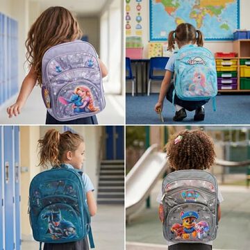 Cute Cartoon Kids School Bag for Boys and Girls, Toddler Preschool Plush Travel Schoolbag