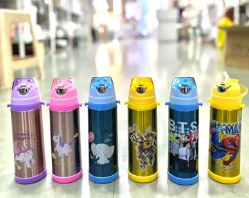 Stainless Steel Cartoon Printed Water Bottle 1000ml