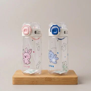 Cute Teddy Printed Water-Bottle 580 ML