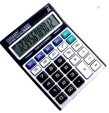 Electronic Calculator, Large Display, Dual Power Calculator