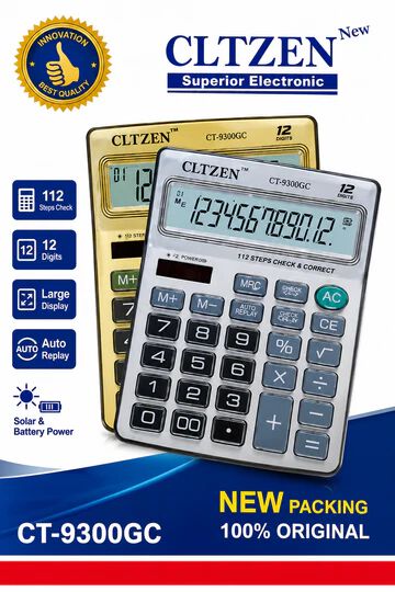112 Steps Check and Correct Premium Desktop Calculator with Metallic faceplate & Bigger Screen/Keys