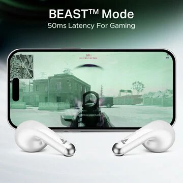 Airdopes 30H Battery, ENx Tech, ASAP Charge, Flex-Fit Ear Tips, Stream Ad Free Music via App Support, Bluetooth Earbuds