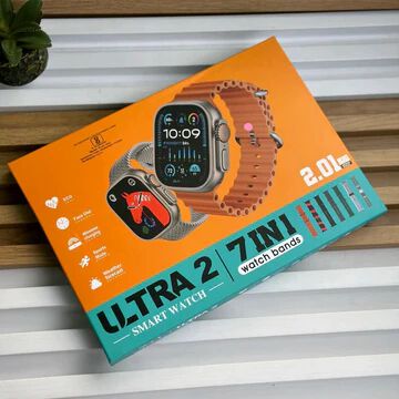 Smart Watch, 7 in 1 Watch Bands, 2.01" Display, ECG, Wireless Charging, Sports Mode, Weather Forecast, Face Dial