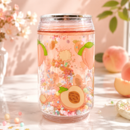Water Bottle Magic Ice Cold Bottle Cute Crushed Ice Gel Refrigerated Bottle Transparent
