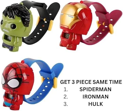 Kids face change Cartoon Wrist Watches Toy for Boys