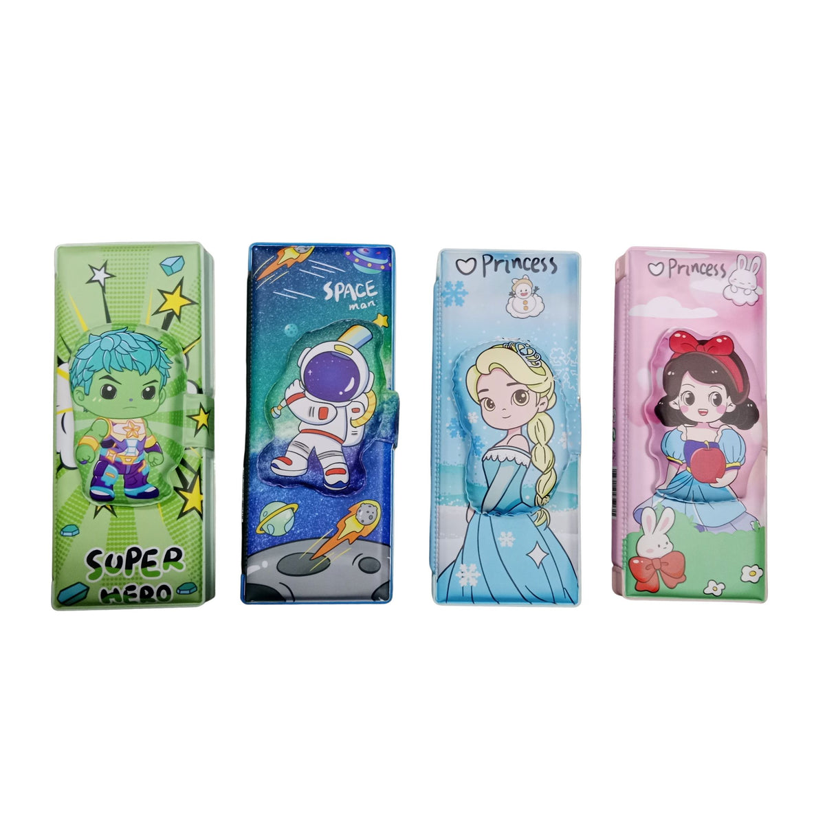 3D spunch magnetic pencil box Random