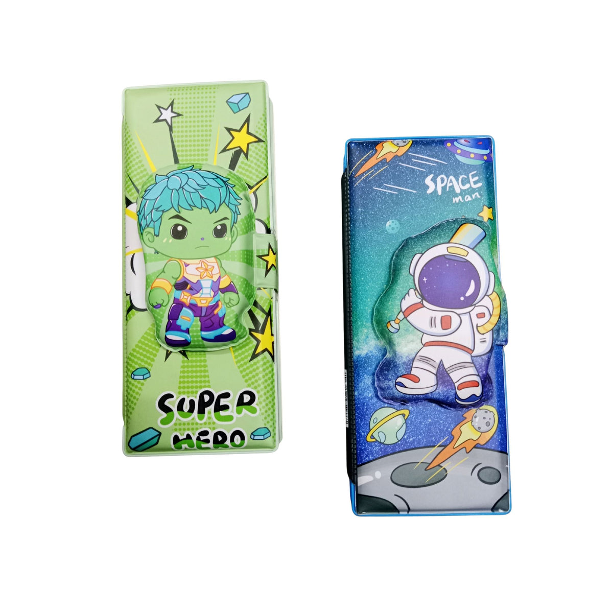 3D spunch magnetic pencil box Random